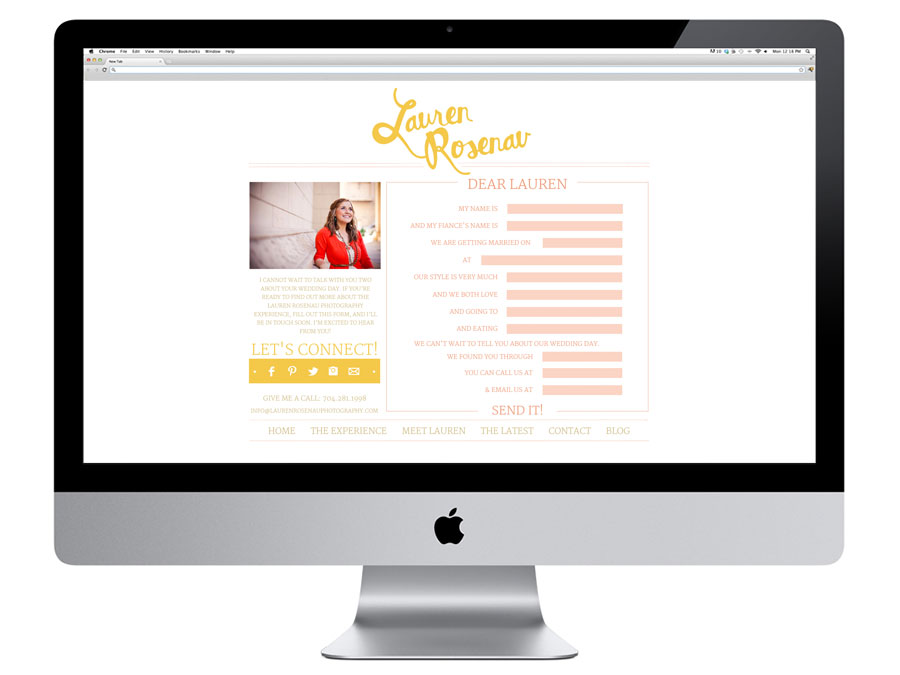 Lauren Rosenau Contact Page :: By 315 Design