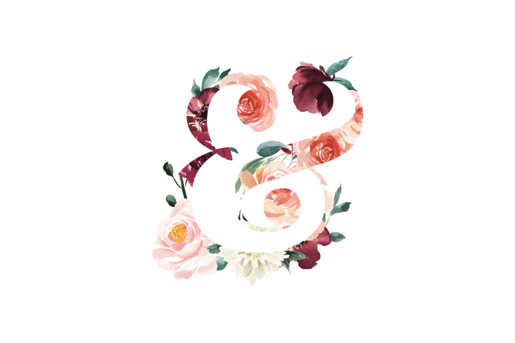 Kate and Jill Floral Ampersand